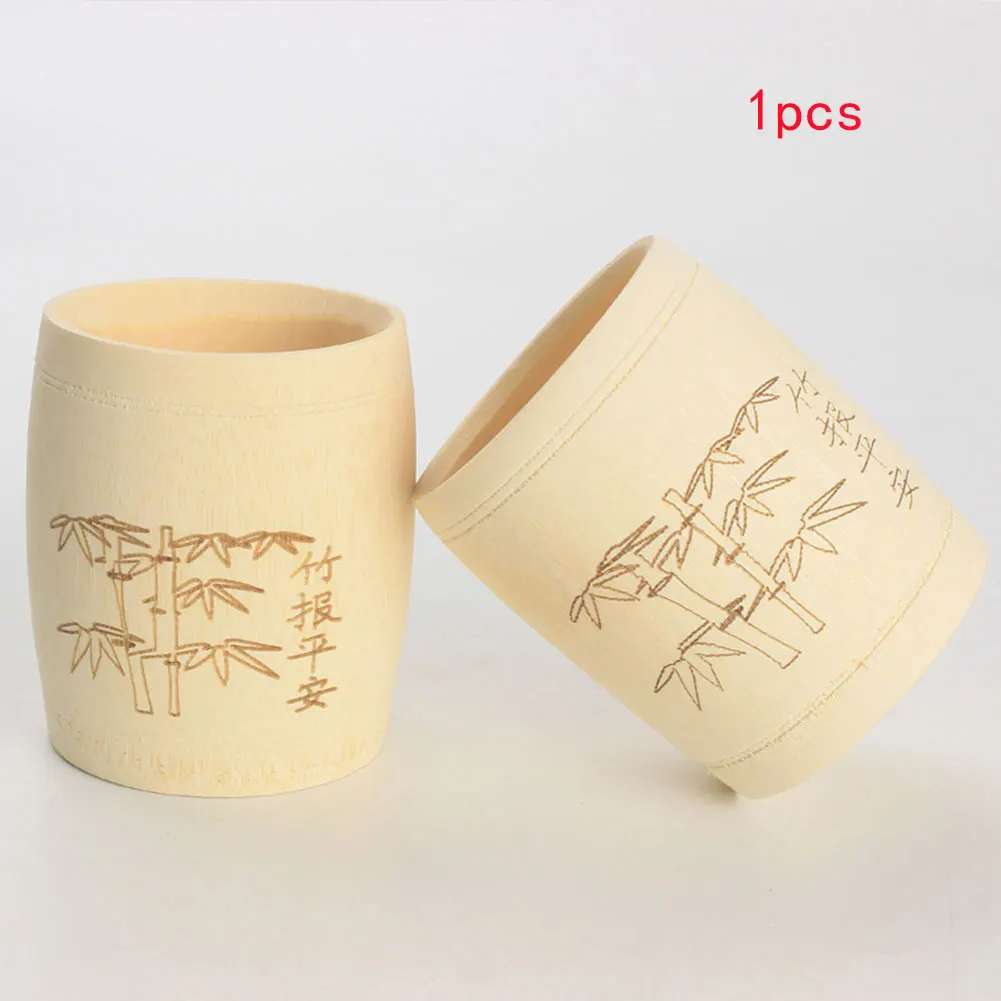 Зеленый натуральный чистый ручной работы из бамбука чашка для воды кольца