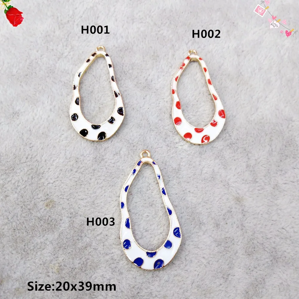 5 шт./лот модные эмалевые подвески в форме капли для женщин браслет ручной работы