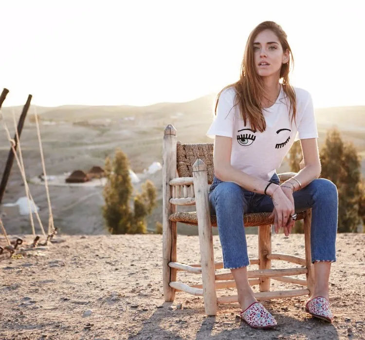 Летняя Высококачественная Новая женская хлопковая Футболка SexeMara Chiara Ferragni с принтом Больших Глаз, повседневные топы с короткими рукавами