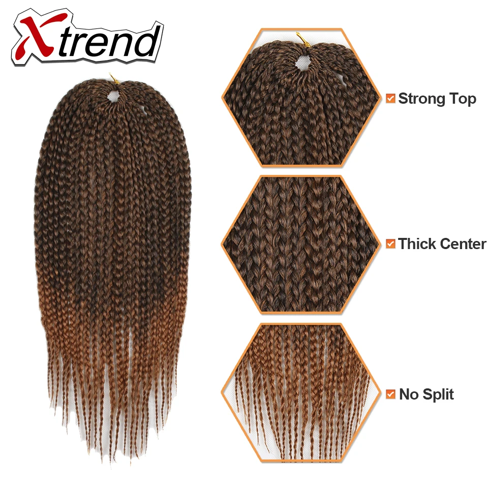 3 шт. накладные пряди из синтетических косичек 14 18 22 дюйма|hair extension|hair crochethair extension
