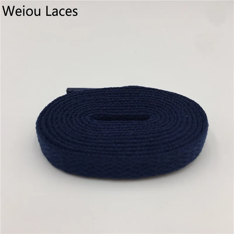 Weiou High Quality 8mm Polyester Fashion Sports Casual Shoe Lace Solid Single Layer Flat Sneakers Shoelace Amazing 47 Colors