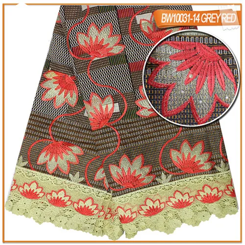 Новое поступление красочные Африканский Воск кружевной ткани 100% хлопок Гипюр