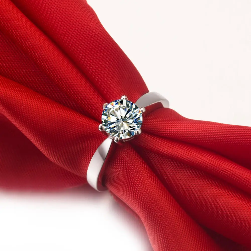 Подлинное Золотое кольцо для пары 1CT ее 0.25CT его Moissanite бриллиантовое Твердое 14K
