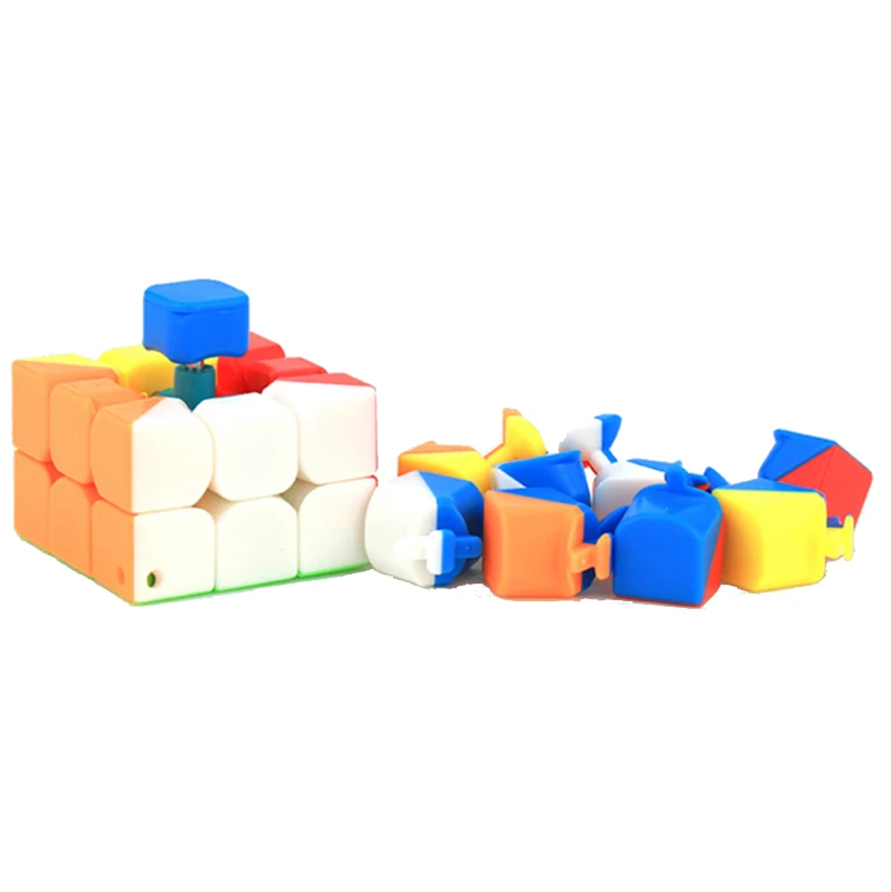 MoYu Cubing класс 3 5 см Брелок магические кубики 3x3 Кубики головоломки многоцветные