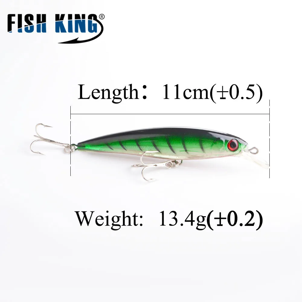 FISH KING 1 шт. 11 см и 13 4 г длинная кастинговая Новая модель 10 цветов рыболовные
