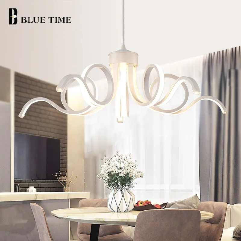 Акриловая металлическая люстра светодиодная лампа комнатные украшения для