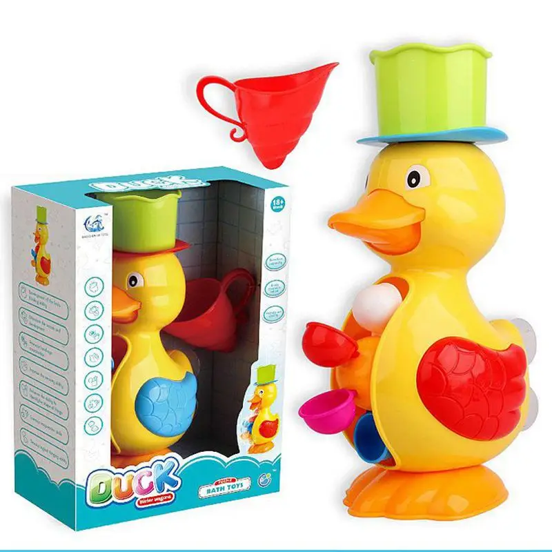 duck Детские Игрушки для ванны, утка, водяное колесо, игрушки для детей, водяные игрушки для детей, детская игрушка для душа, детский кран для купания, инструмент для распыления воды - Цвет: duck