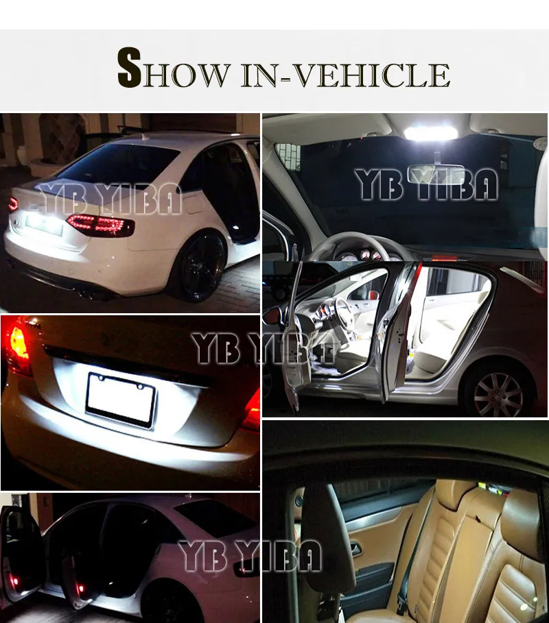 10 шт. светодиодный светильник C5W 31 мм 36 39 42 4014 SMD Cambus C10WD Авто Стайлинг интерьер