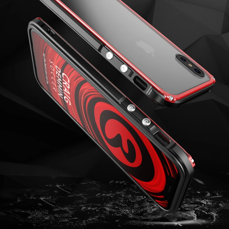 Металлический алюминиевый + PC ударопрочный чехол для мобильного телефона iPhone X