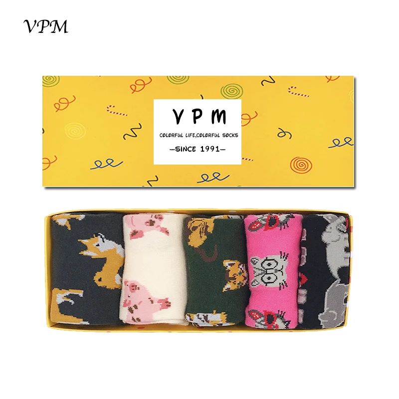 VPM Подарочная коробка для женщин Повседневные Носки с рисунком из мультфильмов и