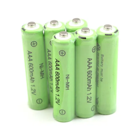 Аккумуляторные батарейки NIMH AAA, 6 шт., Ni-MH, 1,2 В, аккумуляторные батарейки 3A