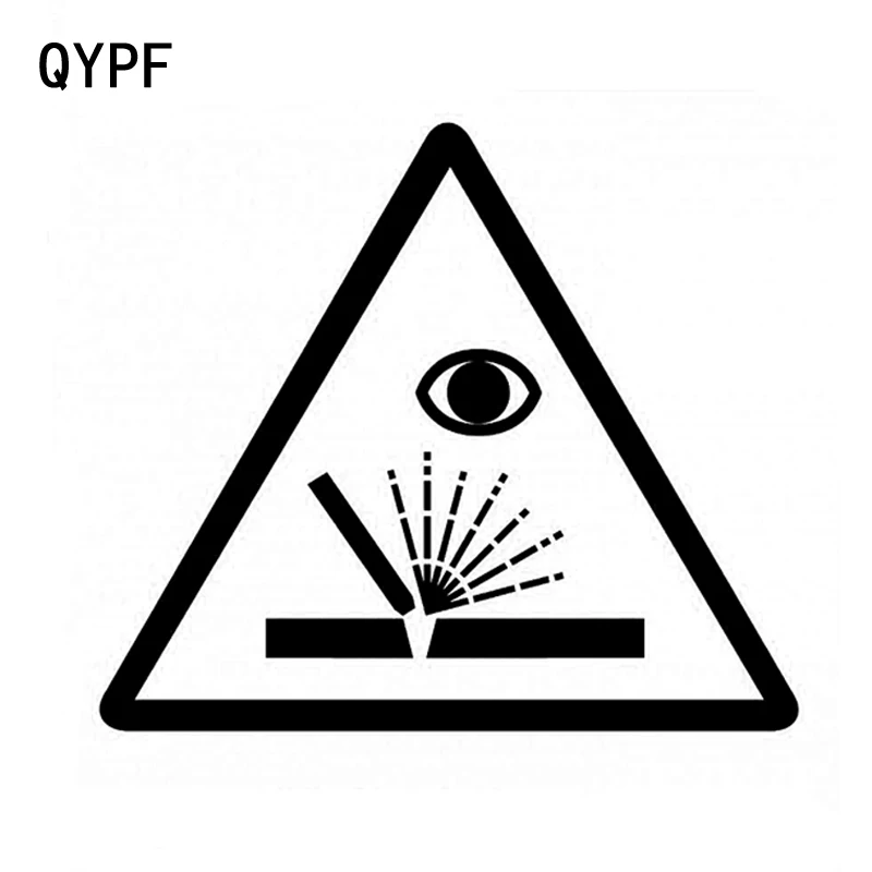 

QYPF 14CM12.2CM Предупреждение ющий знак Графический автомобильный стикер черный/серебристый виниловый Декор S9-2371