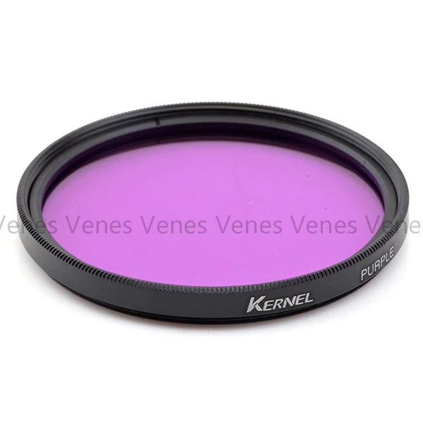 Venes 62MM Accessory Complete Full Color Special Filter for Digital Camera Lens Purple or red | Электроника