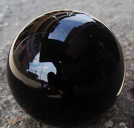

6cm Natural Quartz Black Crystal Healing Ball