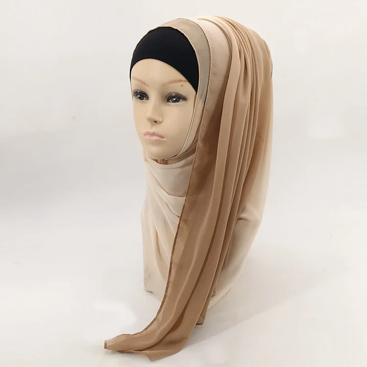 A23 High quality ombre chiffon hijab scarf 180*75cm wrap shawls women scarves scarf long shawl top sell