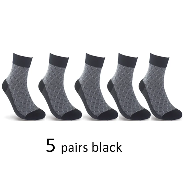 5 black 216 10 штук = 5 пар/лот носки из бамбукового волокна; Для мужчин здоровье комфорт Гольфы модные осень-зима для мужской американский размер 7,5-11,5 новые стили - Цвет: 5 black 216