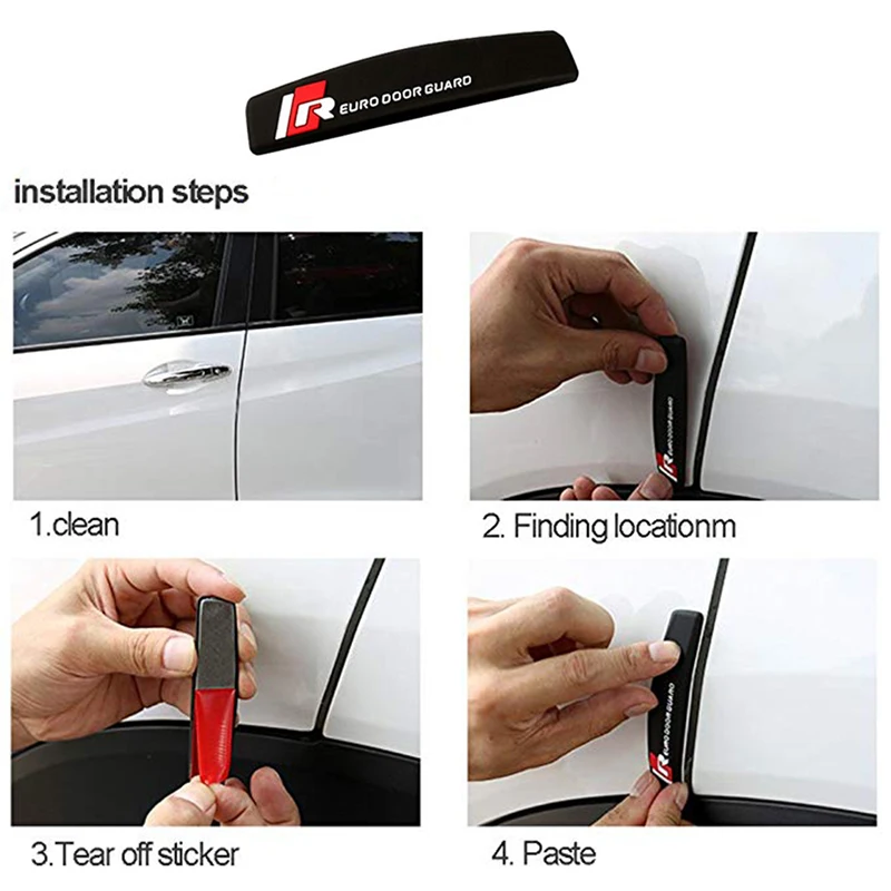 4 Pack Car Door Guard Bar Rubber Anti Collision Friction Against Scratch 3 Colors DB002 | Автомобили и мотоциклы