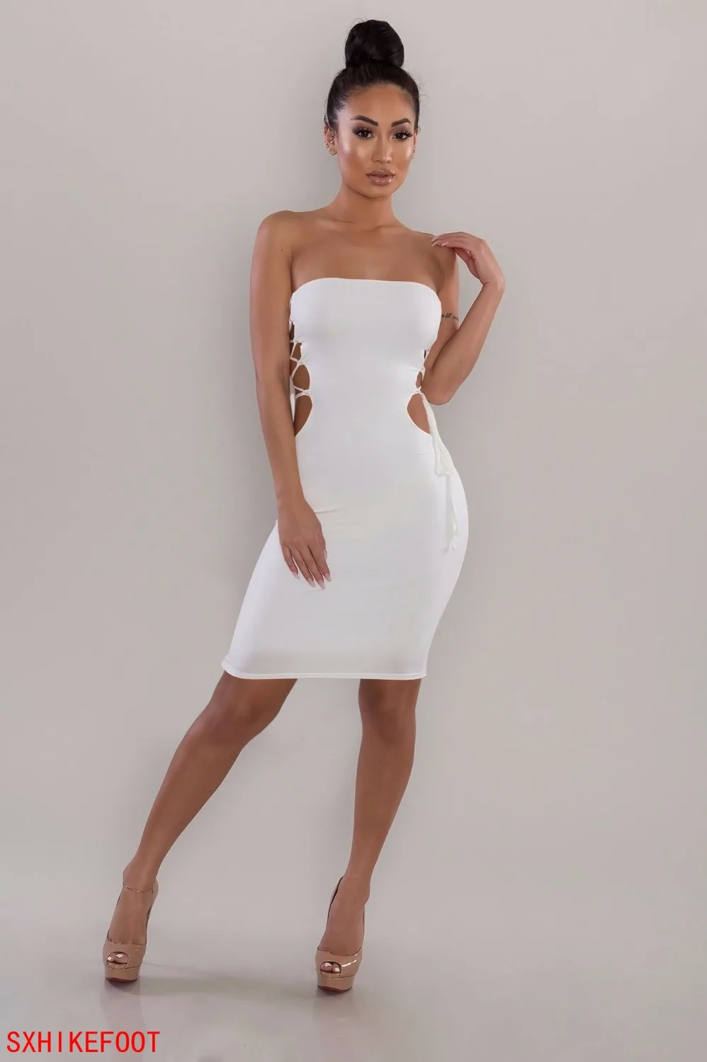 SXHIKEFOOT!!! Explosive female summer wrapped chest strap Slim sexy dress | Женская одежда