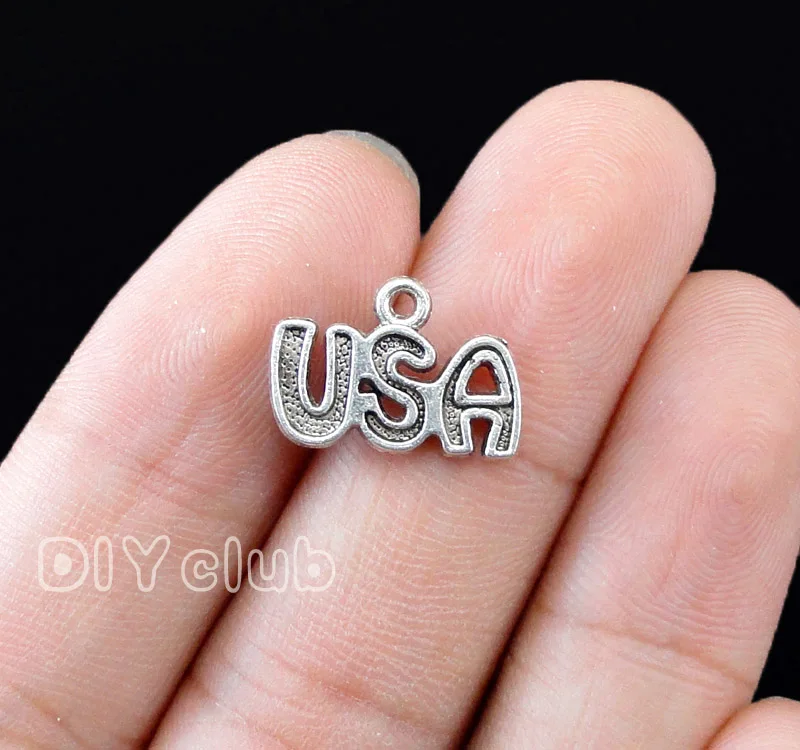 100pcs Antique серебро США Подвески 15x11 мм|Шармы| |
