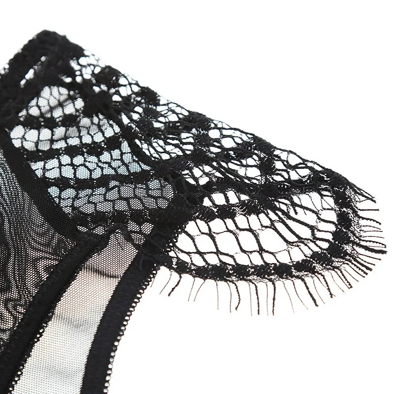 Комплект женского кружевного нижнего белья с тонкой чашкой|transparent bra|french lingeriesexy