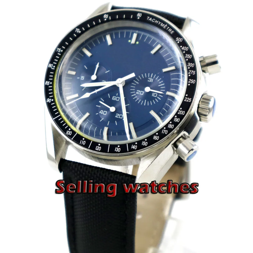 Новые 40 мм синий стерильный циферблат Неделя День многофункциональные