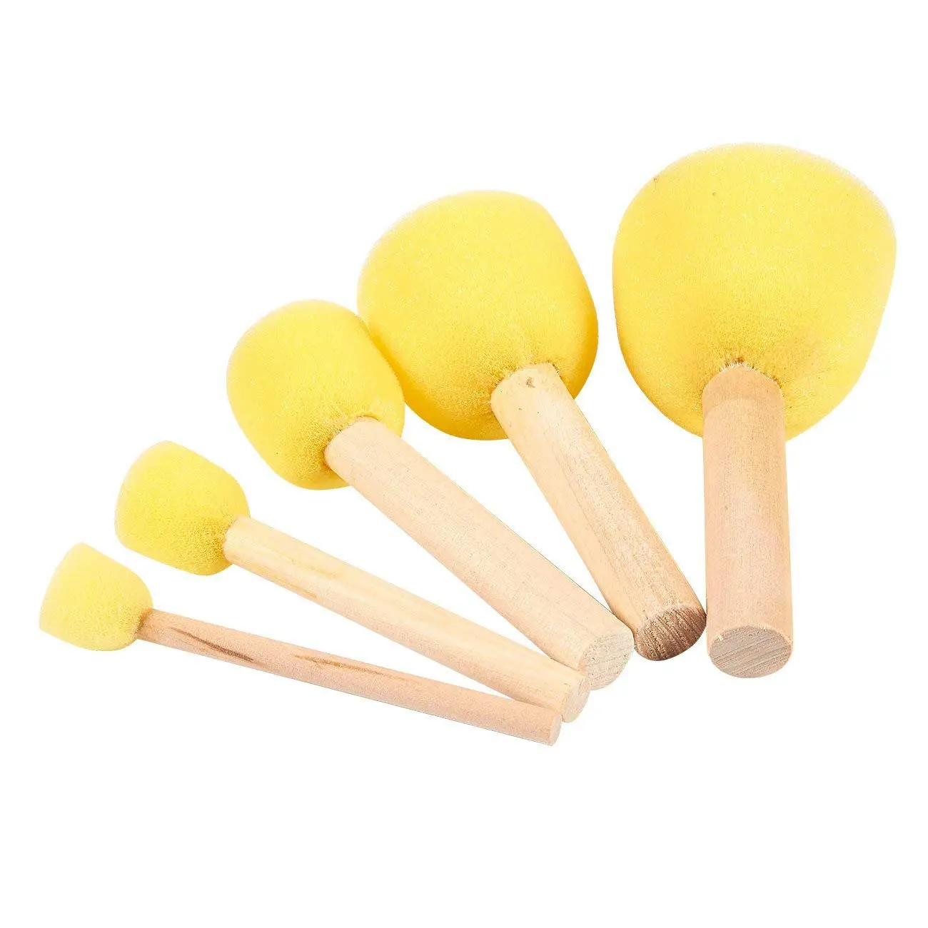 Pack of 30 Round Foam Sponge Paint Brush Set - Stencil Value 5 Different Sizes Great for Kids Arts and Crafts | Канцтовары для