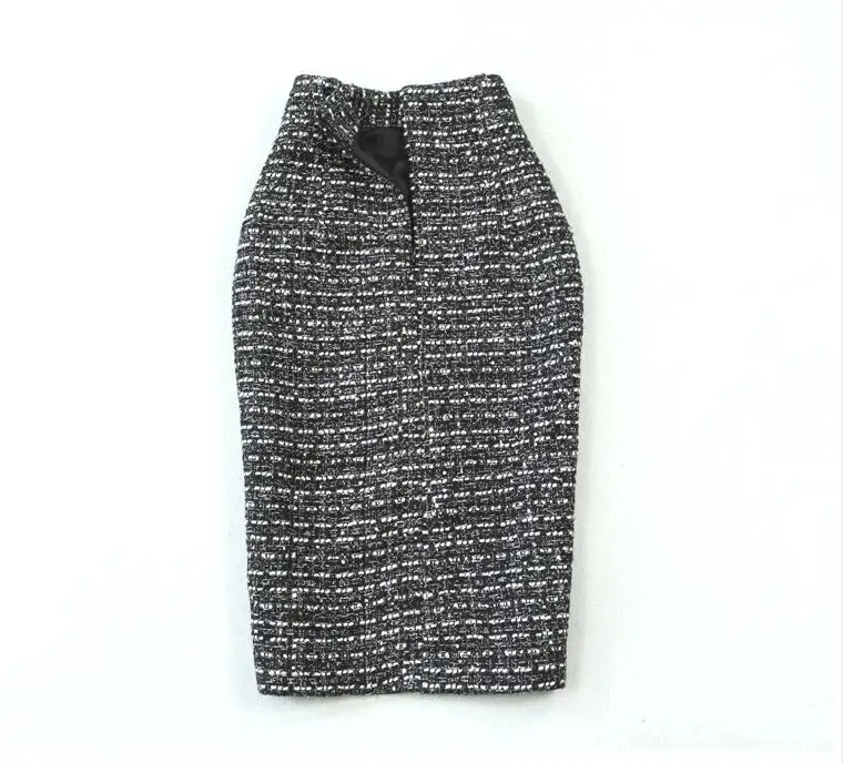 Fashion Plaid suit women Autumn New Thicken large size woollen woolen coat jacket + bag hip skirt | Женская одежда