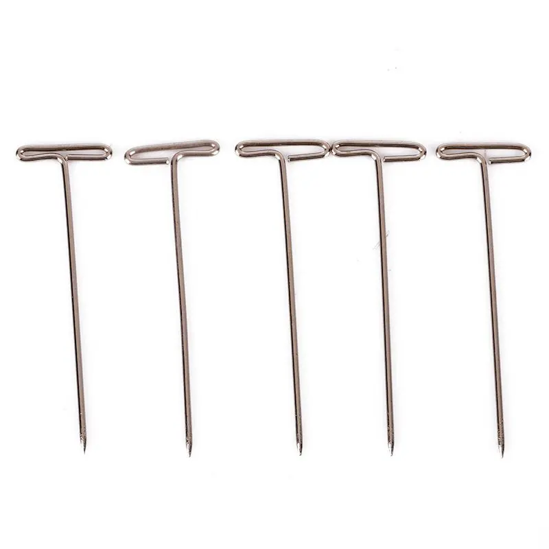 100 шт T Pin Серебро с коробкой для моделирования парики Швейные ремесла Diy