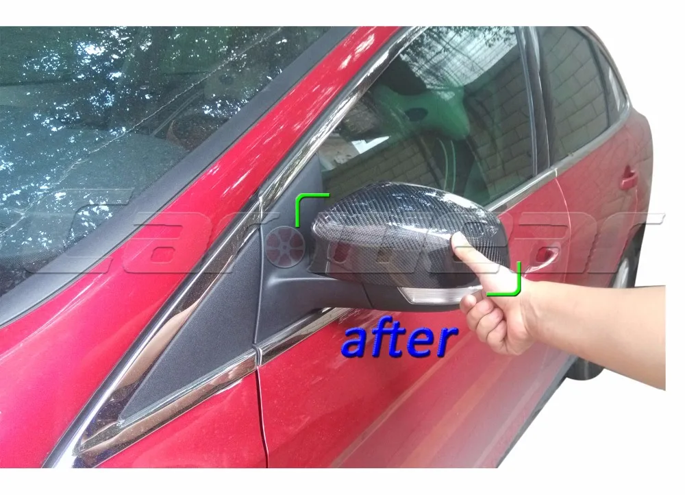 Real Carbon Fiber Side Mirror Covers Cases for 2012 2015 Ford Focus SKU 1021021 | Автомобили и мотоциклы