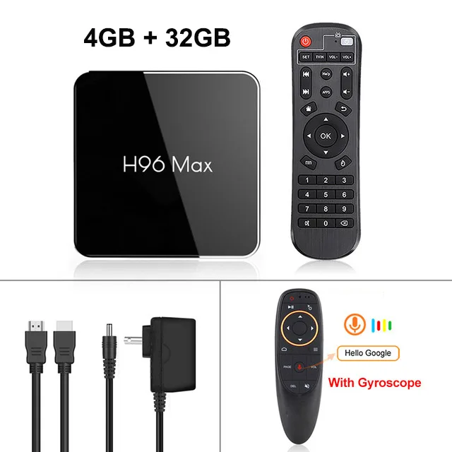 4 Гб ram 64G Android 9 tv BOX H96 MAX X2 Amlogic S905X2 Smart 4K медиаплеер 2,4G& 5G Wifi PK X96max H96MAX телеприставка Netflix - Цвет: 4GB 32GB G10S Voice