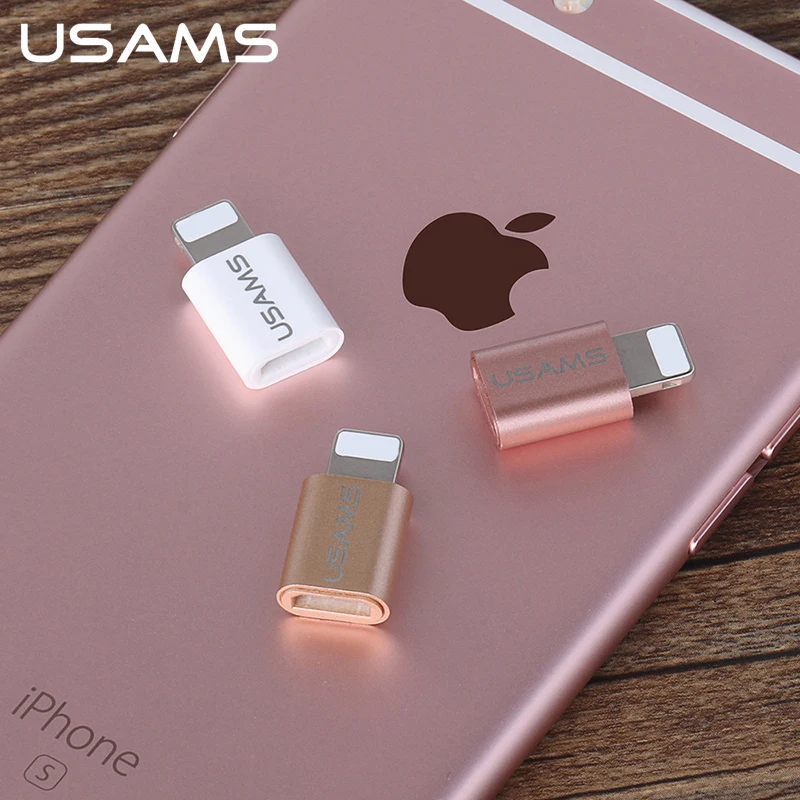 USAMS OTG Adapter for Micro to lightnings connector Data Sync Cable IOS 11 fast Charging iphone X 8 7 6 ipad |