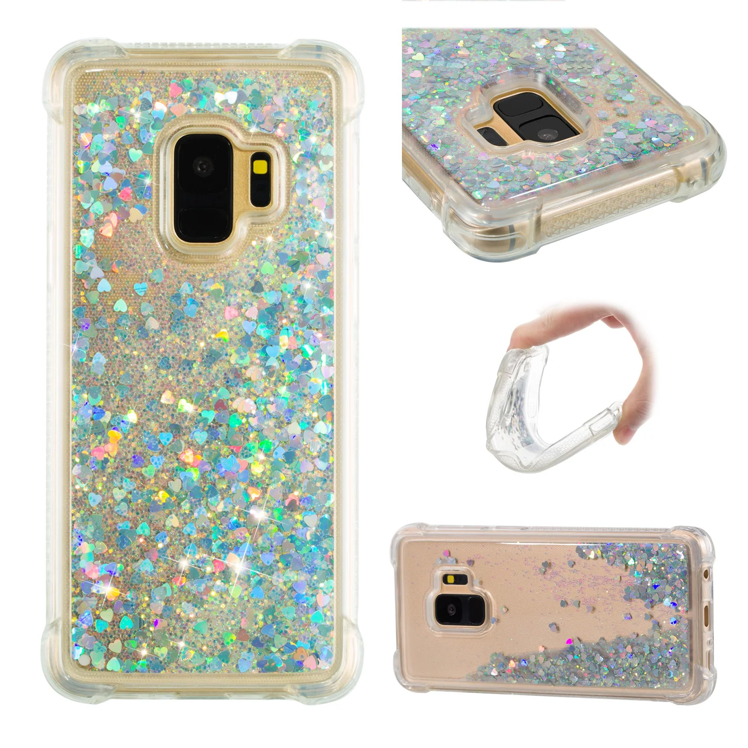 Шикарный чехол для Samsung Galaxy S9 S 9 SM-G960F/DS SM-G960F Мягкий Жидкий динамический SM G960F/DS G960F