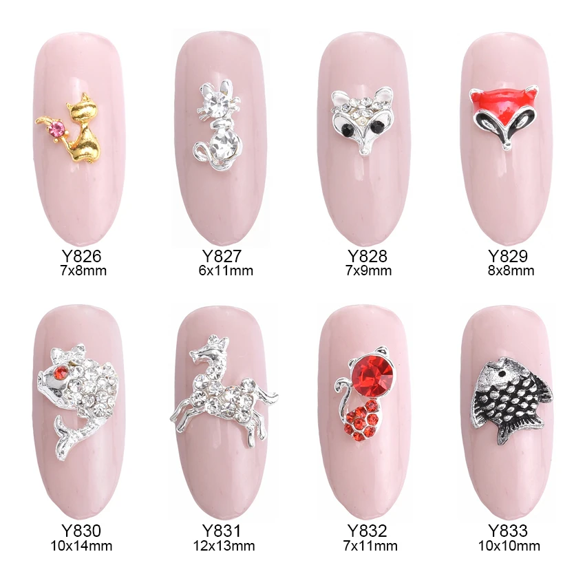 10 шт. кошечкой красного цвета со стразами и расписные картинки desivo для УФ гель лак