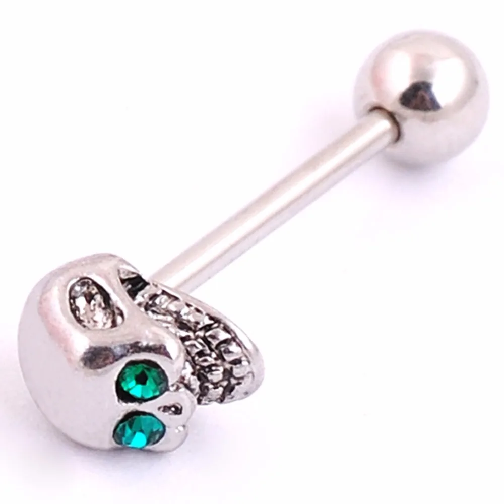 Skeleton Tongue Rings |