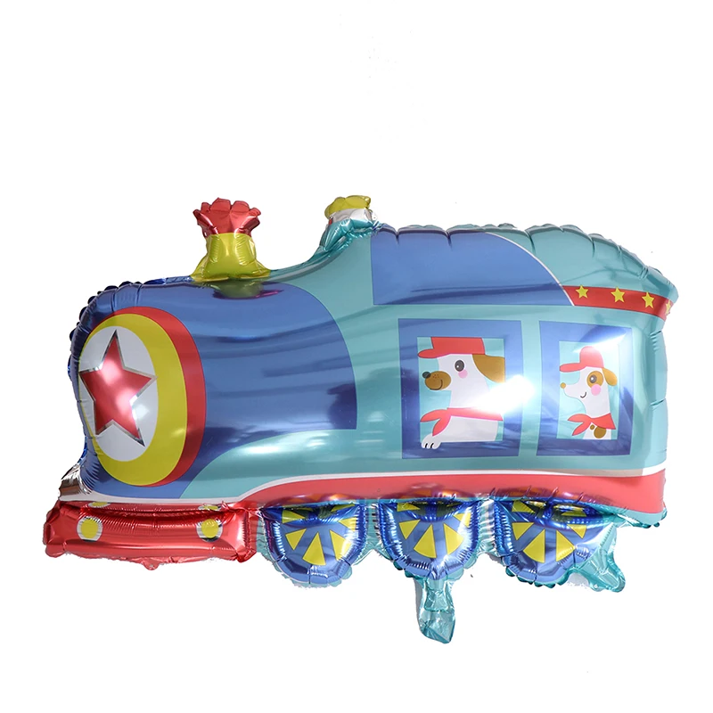 Большой размер Поезд Танк автомобиль фольги шары День рождения Kindergarton украшение