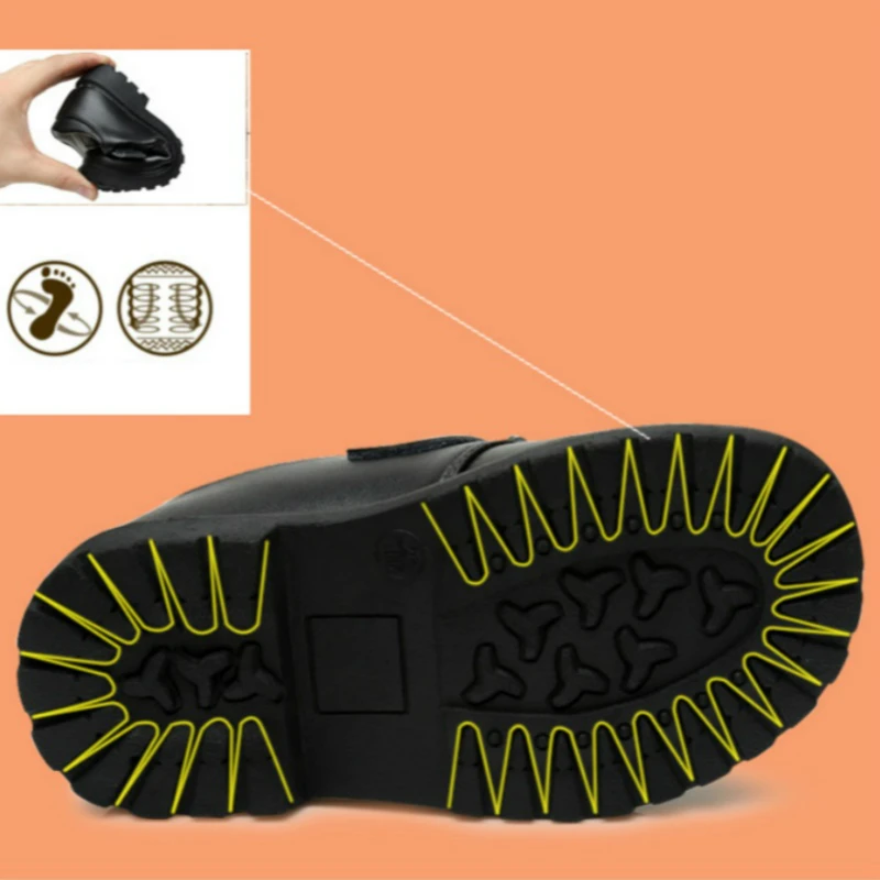 Детская обувь для маленьких мальчиков Новая Модная Пациента из натуральной кожи