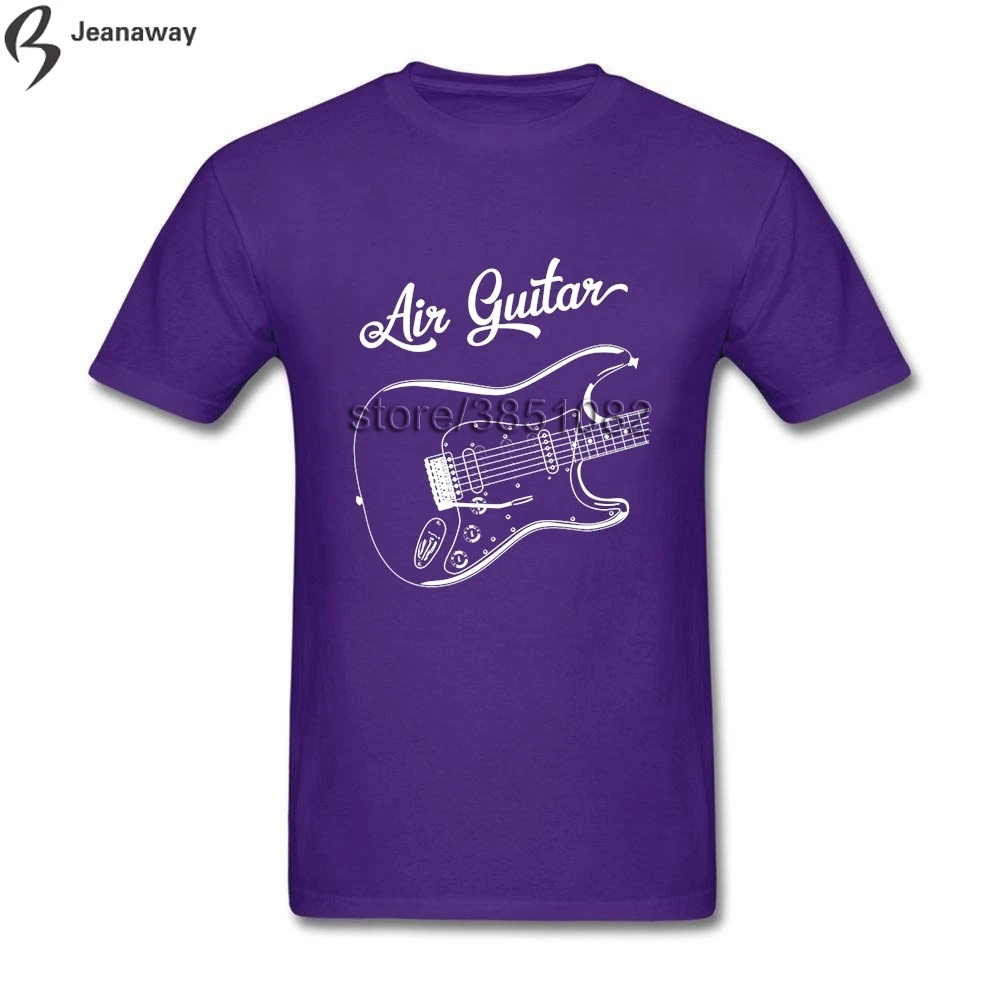 Полный хлопок Air Guitar Rock Multi-Цвет Мужской Черный Crewneck короткий рукав Футболки новая