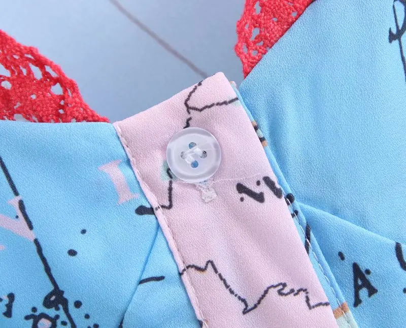 Женское кружевное платье Bazaleas красное винтажное пляжное в стиле пэчворк с