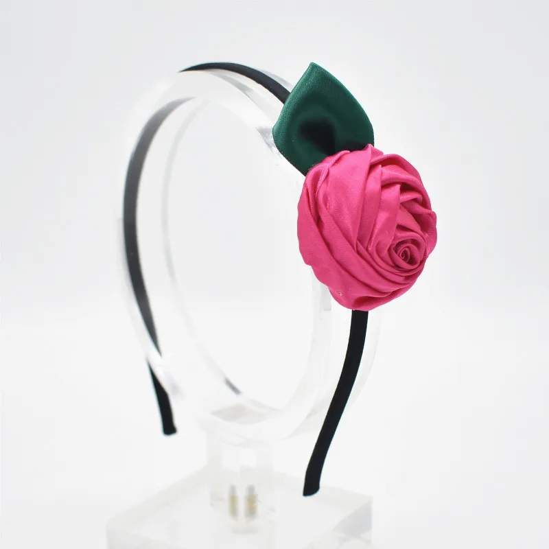 Новинка Разноцветные детские повязки на голову с розами повязка гирляндой для