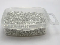 5000 silver colour metallic glass seed beads 2mm 100 storage box