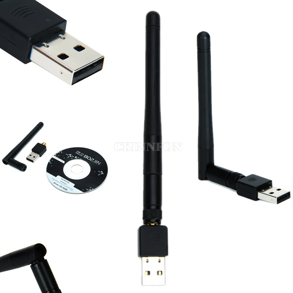 

50 шт./Лот Мини Wi-Fi WLAN Беспроводной адаптер USB 2,0 150 Мбит IEEE 802.11b/G/N