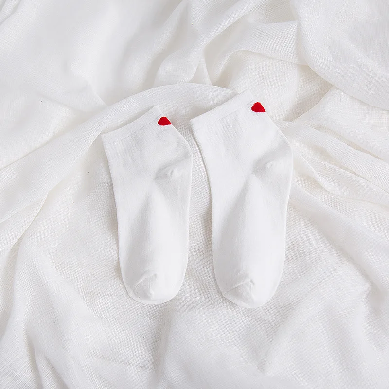Hot Sale Novelty New Cotton White Solid Love Socks Women Korean Kawaii Chaussettes Femmes Skarpetki Damskie Calzini Donna | Женская