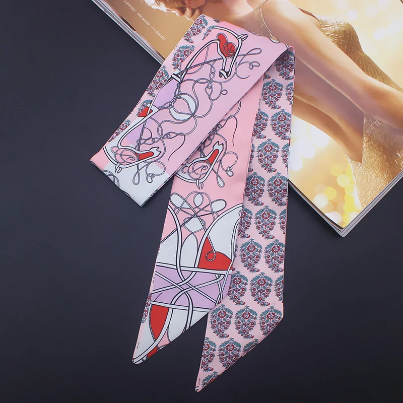 We are factory Silk Design Print Scarf 2019 Fashion Neck Elegant Scarves Bag Hair Ribbons Luxury Brand Headband Belt JC100 | Аксессуары