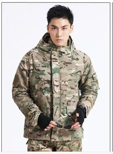 CP Флисовая M-65 зимняя куртка для охоты G8 ECWCS Softshell, Мужская ветровка с капюшоном Typhon, походная куртка с линнером - Цвет: CP