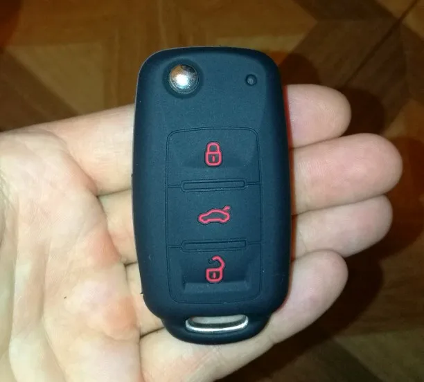 Силиконовый чехол книжка для ключа с дистанционным управлением VW Golf Passat Beetle Rabbit