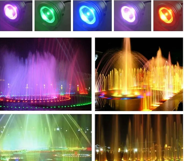 Подводный светодиодный светильник для газона 12 В постоянного тока 10 Вт RGB