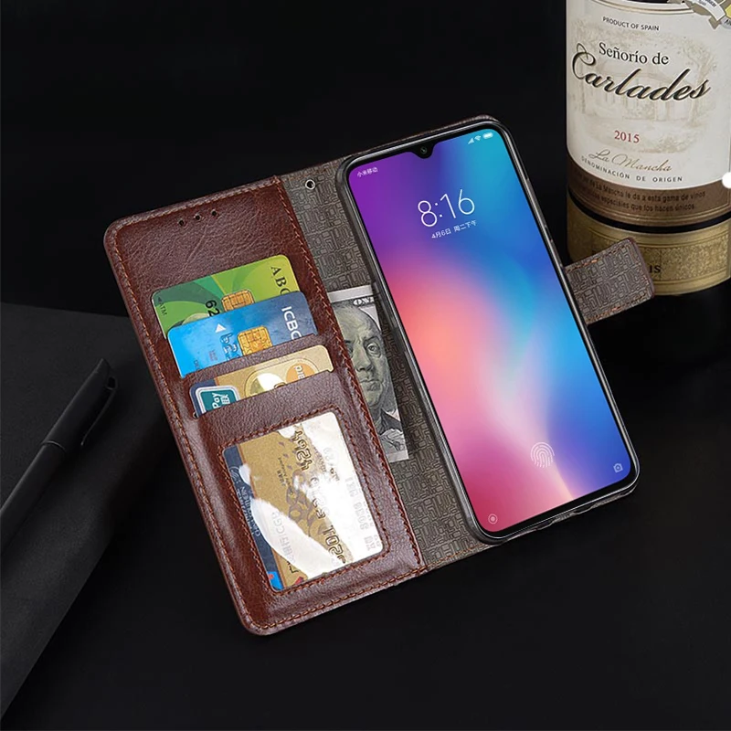 Флип защитный чехол для Xiaomi Mi 9 Роскошный фоторамка PU кошелек кожаный прозрачный |