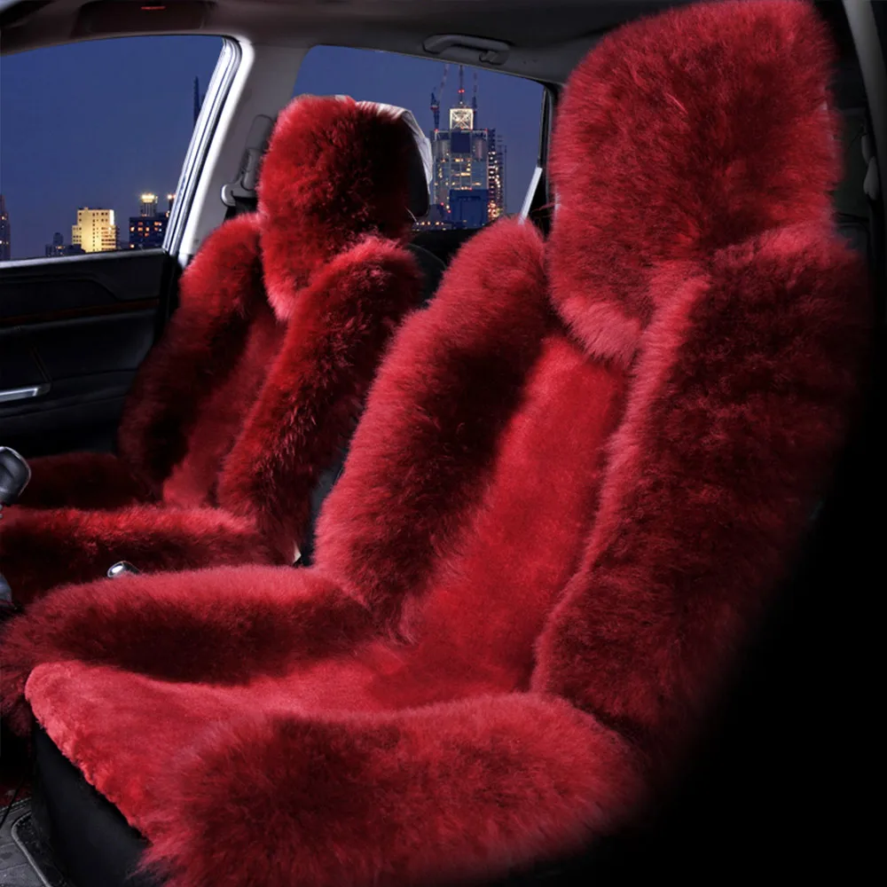 FLY5D Австралийский Шерстяной Чехол для автомобильного сиденья чехол Длинная