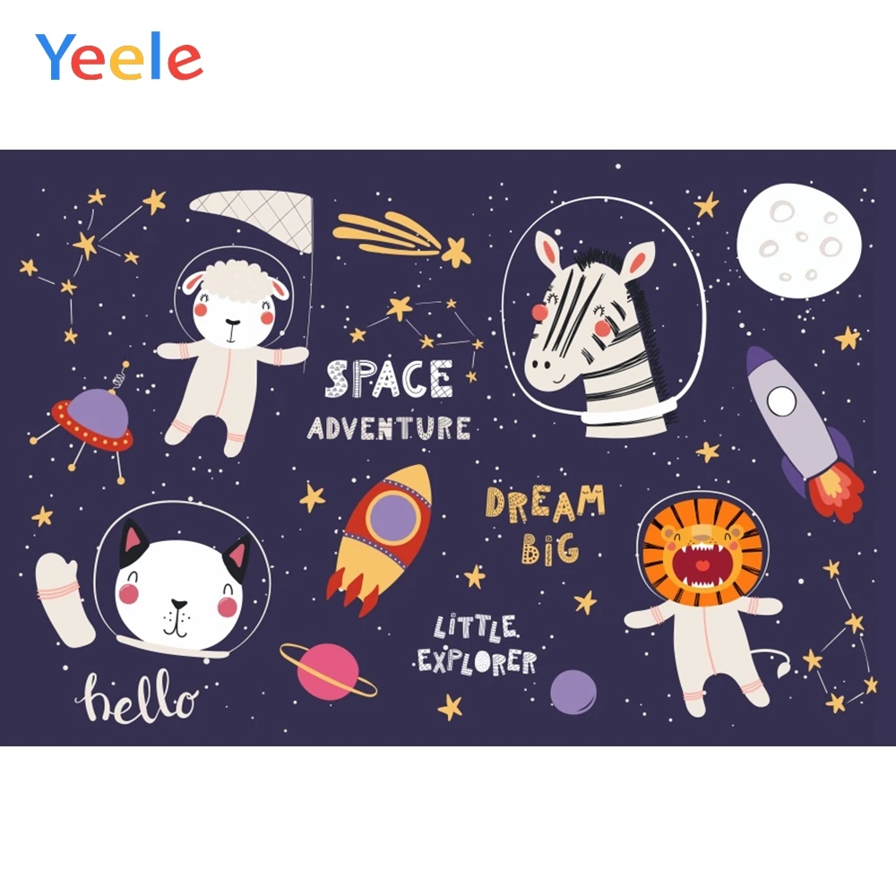Фоны для фотосъемки на день рождения Yeele Space Satellite Animal Rocket Explorer|Фон фотосъёмки| |