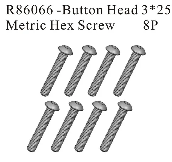 RGT RC ЗАПАСНЫЕ ЧАСТИ R86066 кнопочная головка 3*25 имбусовый ключ шестигранник винт для